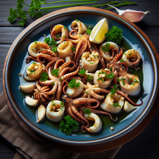 Poêlée de calamars à l'ail et au persil